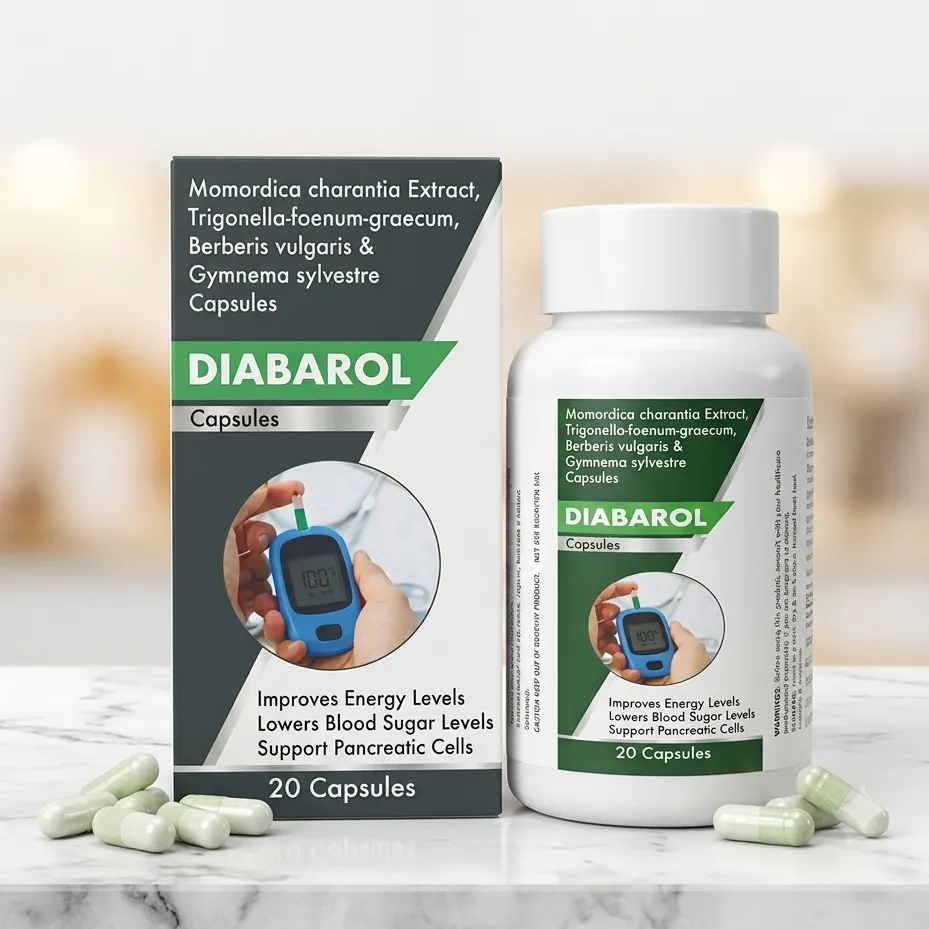 Diabarol Capsules - Momordica charantia, Berberis vulgaris, Gymnema sylvestre आयुर्वेदिक ब्लड शुगर कंट्रोल सप्लीमेंट